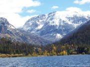 A thumb nail view of Grand Lake, Colorado during Constitution Week in September looking at Mt. Craig from Shadow Mountain Lake; click here to open a window with a larger picture.